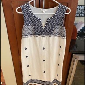 Embroidered shift dress.  Only worn twice.